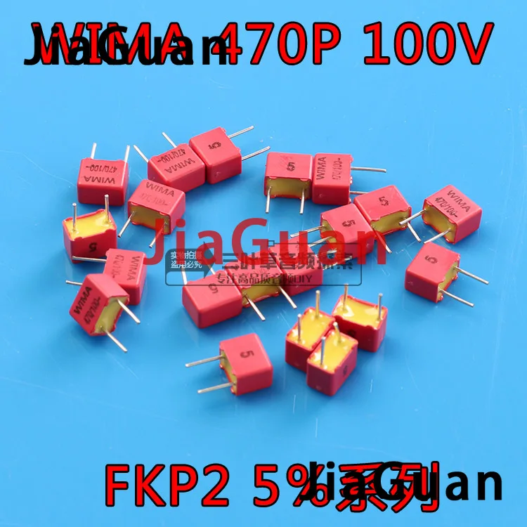 10PCS NEW WIMA FKP2 470pF 100V 100V470PF 5% P5MM audio film capacitor fkp 2 series 470pF/100V 471/n47/470p 471/100v