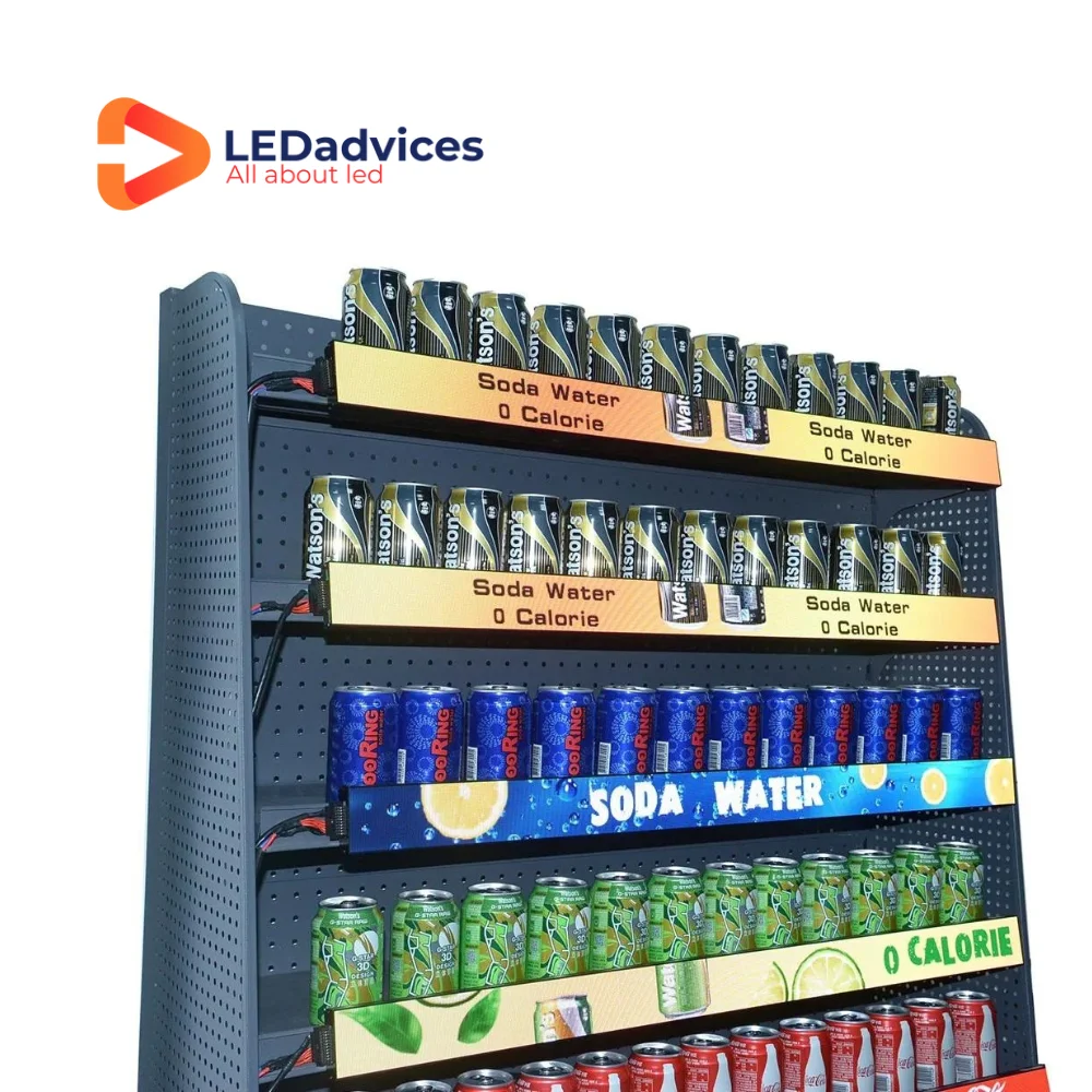 P1.25 COB Shelf Price Digital Tag LED Display IP65 UHD Shelf LED Display for Supermarket and Retail Stores