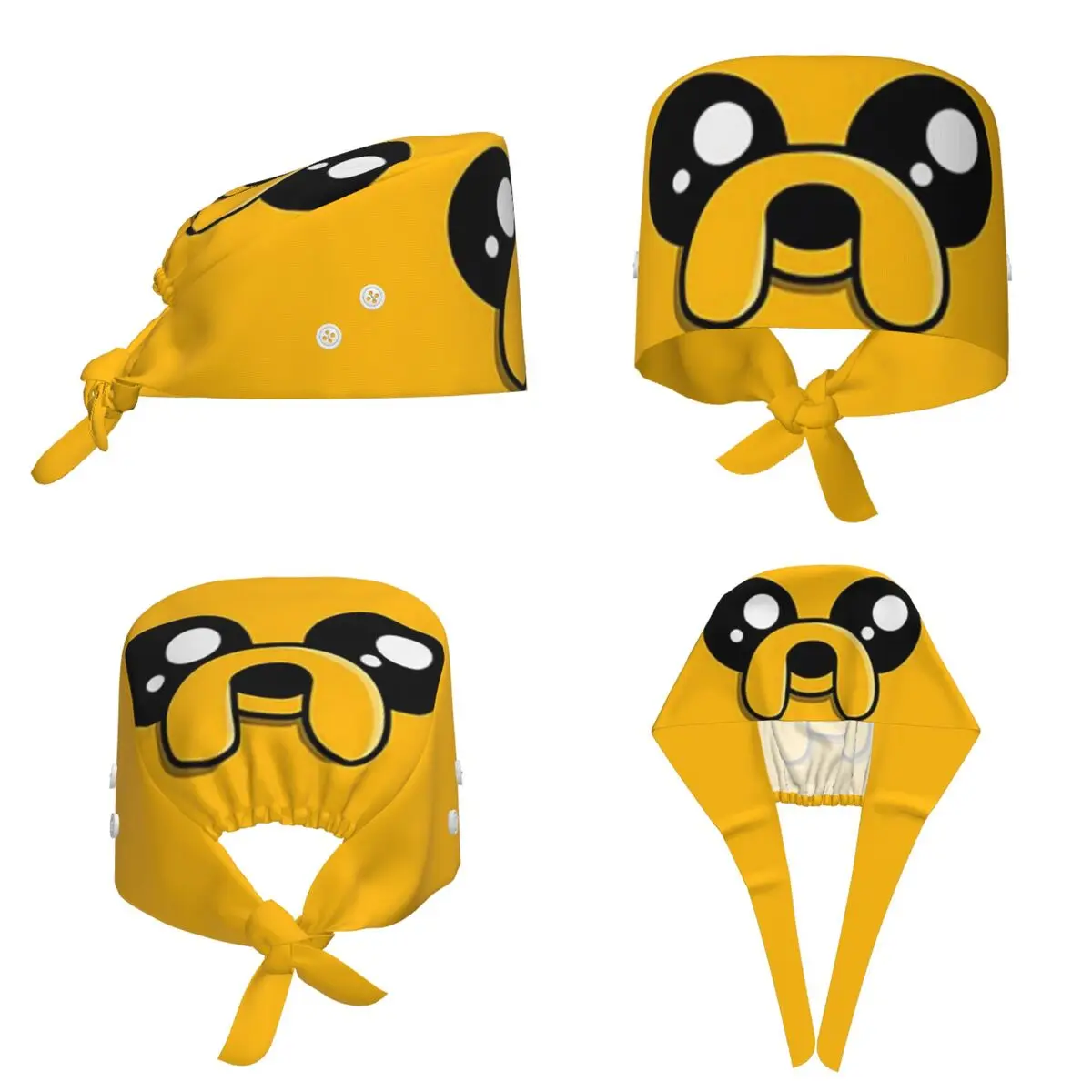 Jake The Dog Scrub Hat Doctor Working Surgical Cap Unisex Adjustable Nursing Caps for Dentist