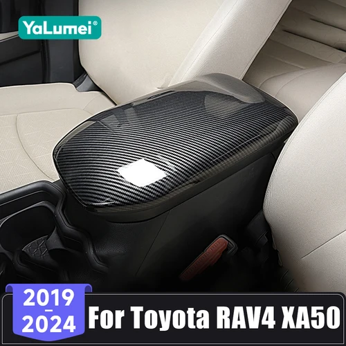 Para Toyota RAV4 XA50 RAV 4 Hybrid 2019 2020 2021 2022 2023 2024 cubierta de caja de almacenamiento de apoyabrazos de coche pegatina a prueba de polvo esteras impermeables