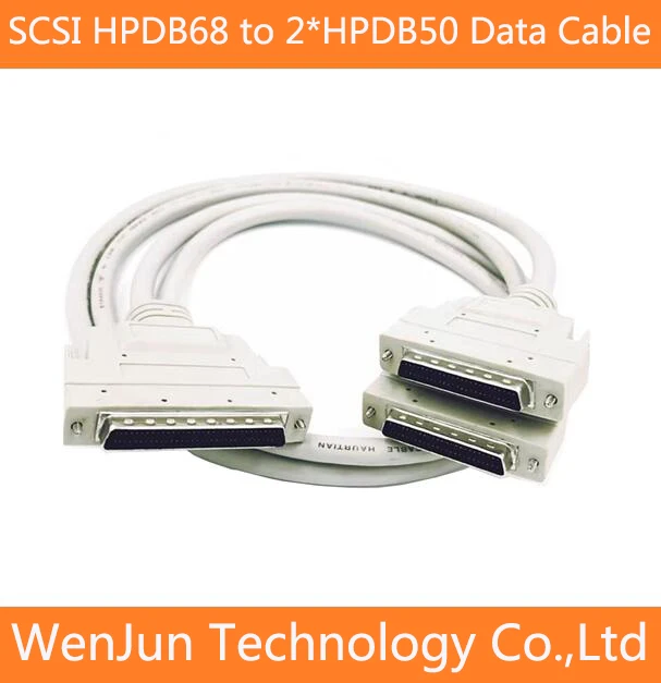 

High Quality SCSI Connector Cable SCSI HPDB68 male to Dual HPDB50 male Data Connector Cable DB68 to 2xDB50 Power Cable 0.9M