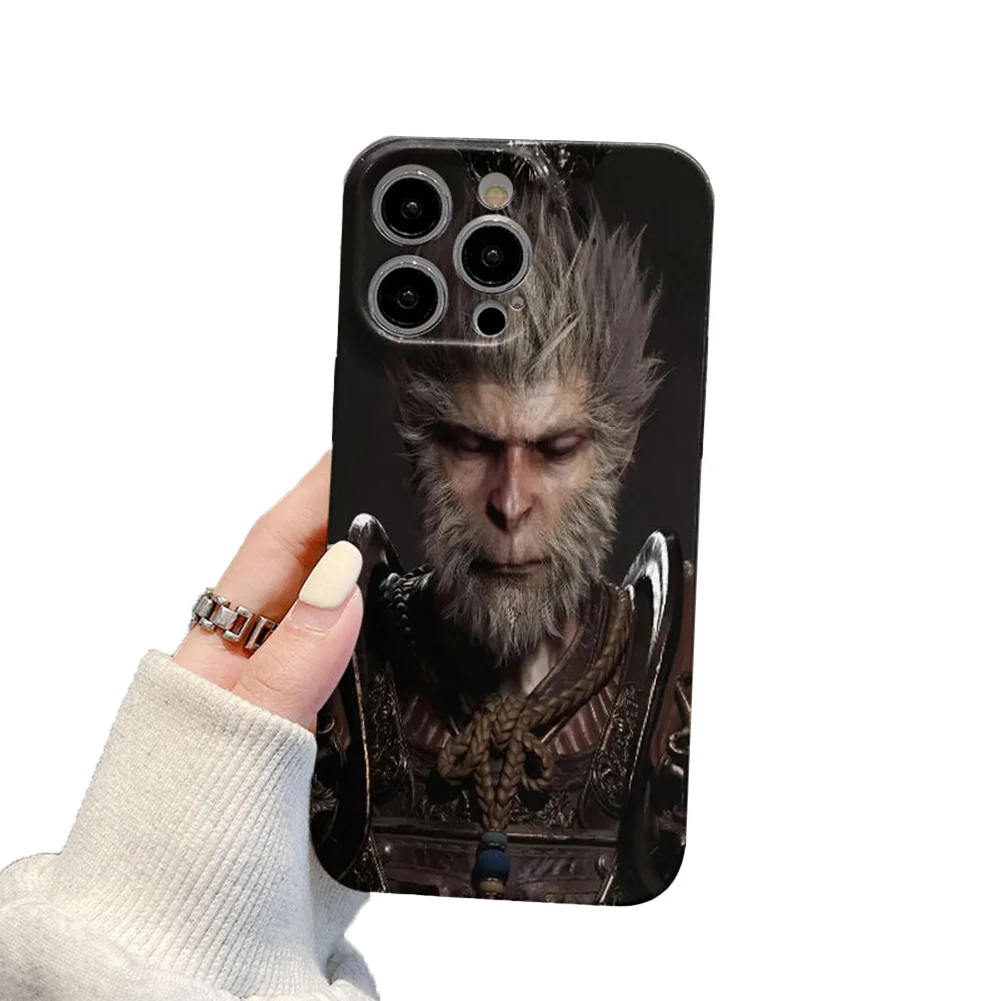 جراب مقاوم للصدمات صلب للهاتف ، أسطورة سوداء صن ووكونغ ، جراب هاتف نحيف مضاد للسقوط ، جراب هاتف كرتوني لهاتف آيفون 15 برو