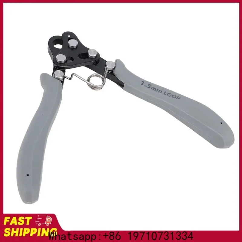 1.5mm Pliers Tool One Step Looper for Jewelry Making 18-26g Craft Wire Gold Silver Copper Iron Coils with Gray Handle Tool