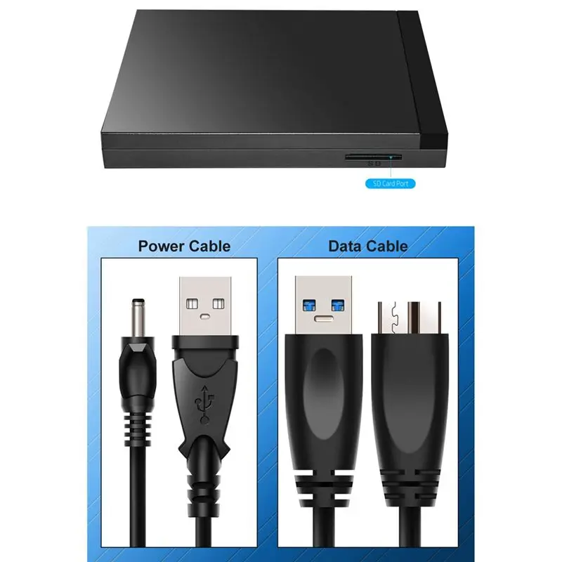 ABGZ USB 3.0 External CD/DVD Optical Drive CD/DVD Player DVD Burner with USB 3.0 Ports Card Reader for PC Laptop