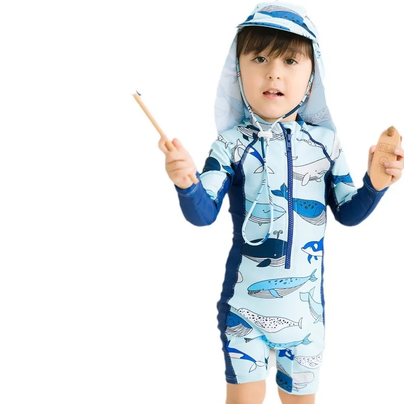 Children\'s Swimsuit Boys 2023 Shark UV Baby Bathing Suit Boy Kid One Piece Swimming Suit Toddler Boy Swimsuits  Baby Swimwear