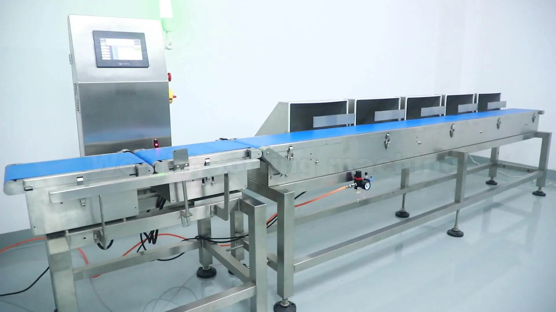 Touch Screen Automatic Conveyor Belts Checkweigher Machine with Multi Weight Sorting Grading
