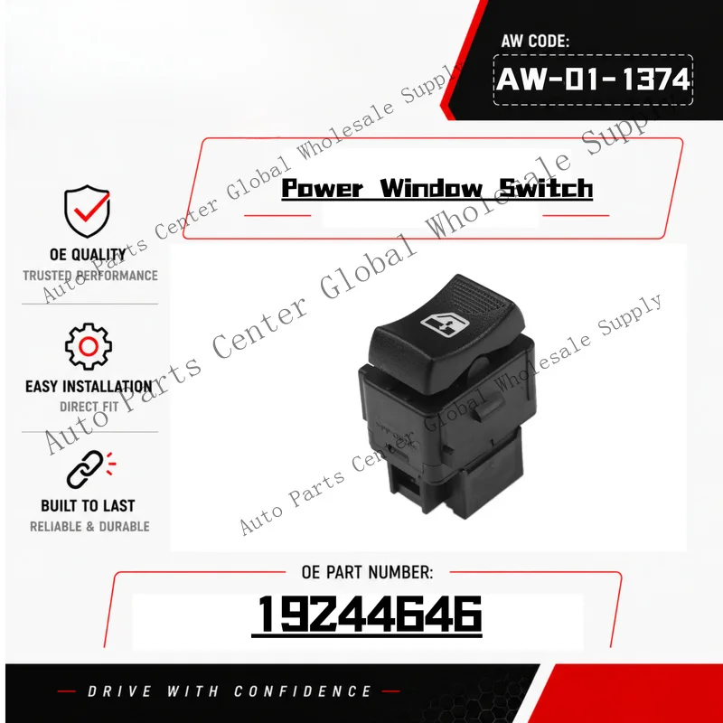 L+ 19244646 Power Window Switch Passenger Side For CHEVROLET IMPALA MONTE CARLO