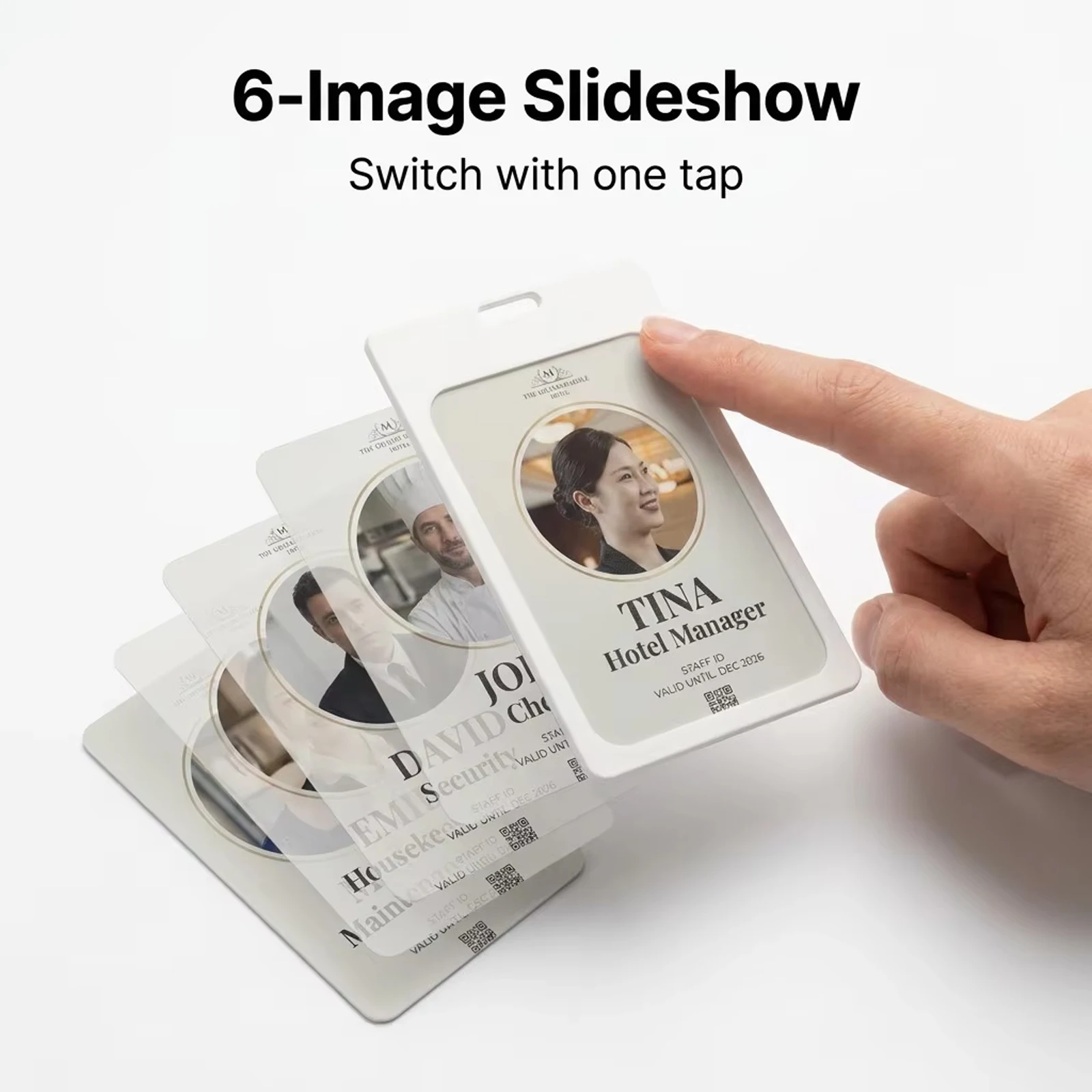 4-Color 3.98'' E-Paper Display Office ID Card Badge Wireless Charging E-Ink Screen IP68 Waterproof Electronic Shelf Label