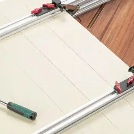 Aluminum Profile Compatible Wood Panel Clamp with Four Way Clamping Force Distribution for Accurate Solid Wood Joint Alignment