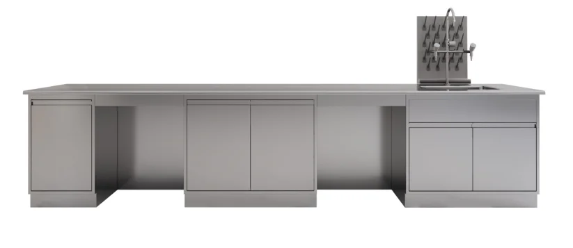 Aanpasbare laboratoriumwerkbank Roestvrijstalen meubellaboratoriumbank voor schone ruimtes