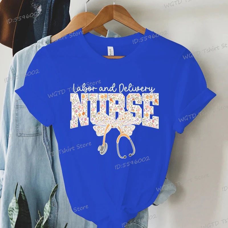 ممرضة العمل والتسليم Coquette قمصان ممرضة التقدير هدية قصيرة الأكمام المحملة التمريض الحياة تي شيرت هدية للممرضة تي شيرت