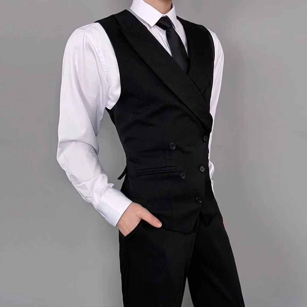 Mens Y2k Diagonal Button Vest Streetwear Fashion Nightclub Asymmetric Front City Boy Daily Stage Niche Youth Sleeveless Top 2026