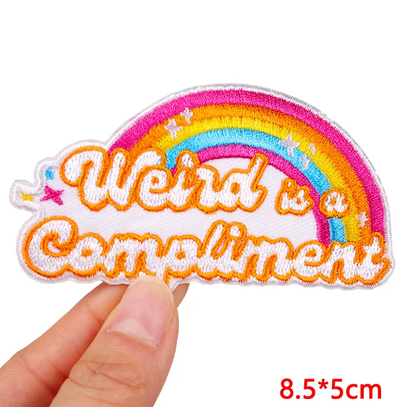 Cartoon Patch bleiben seltsam Eisen auf Patches für Kleidung Stickerei/schmelz bare Patch gestickte Patches auf Kleidung Jacken Aufkleber – Detail 27