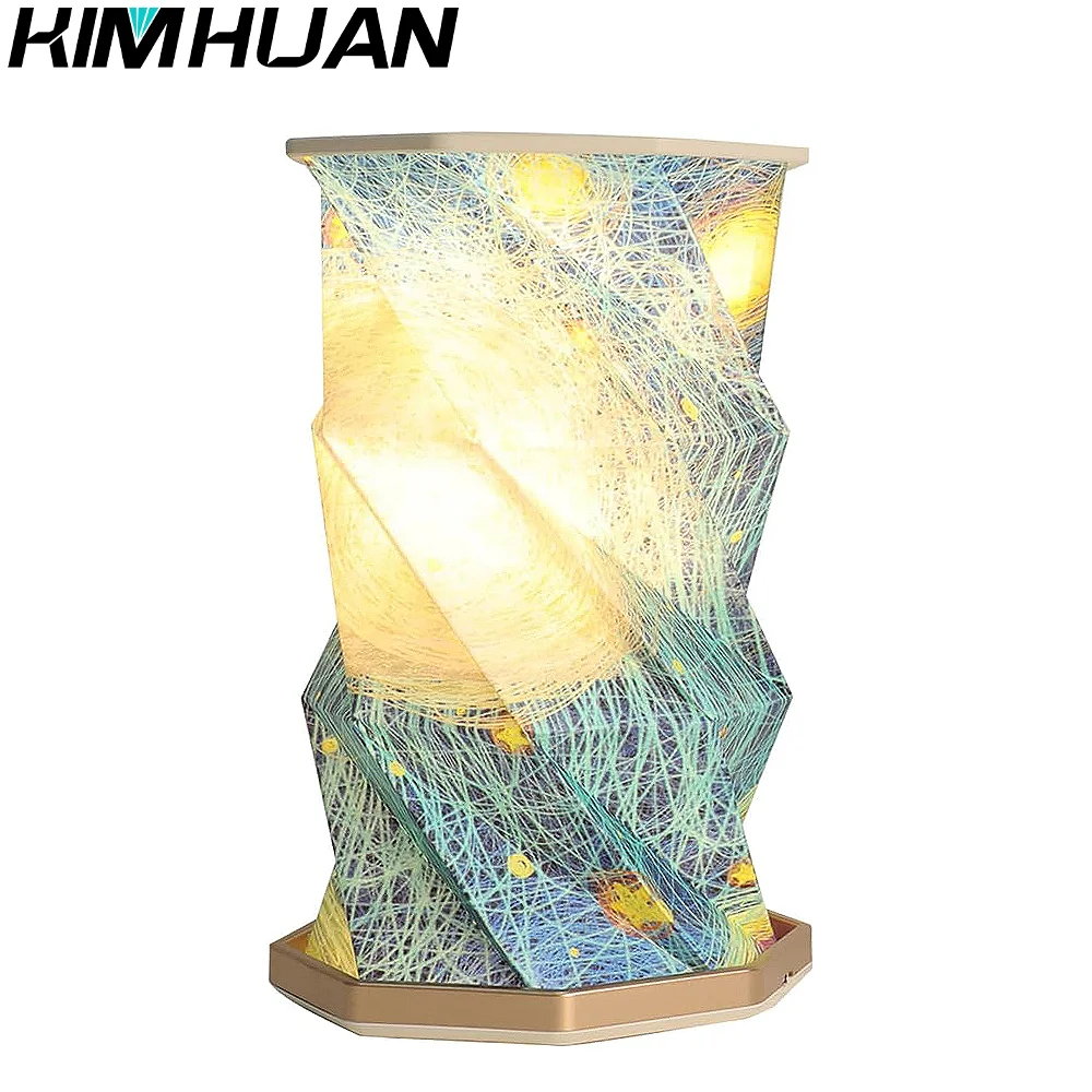 

Vintage Paper Touch Table Lamp Art Design Rotating LED Ambient Light USB Charge Christmas Gift Study Home Decor Night Lights