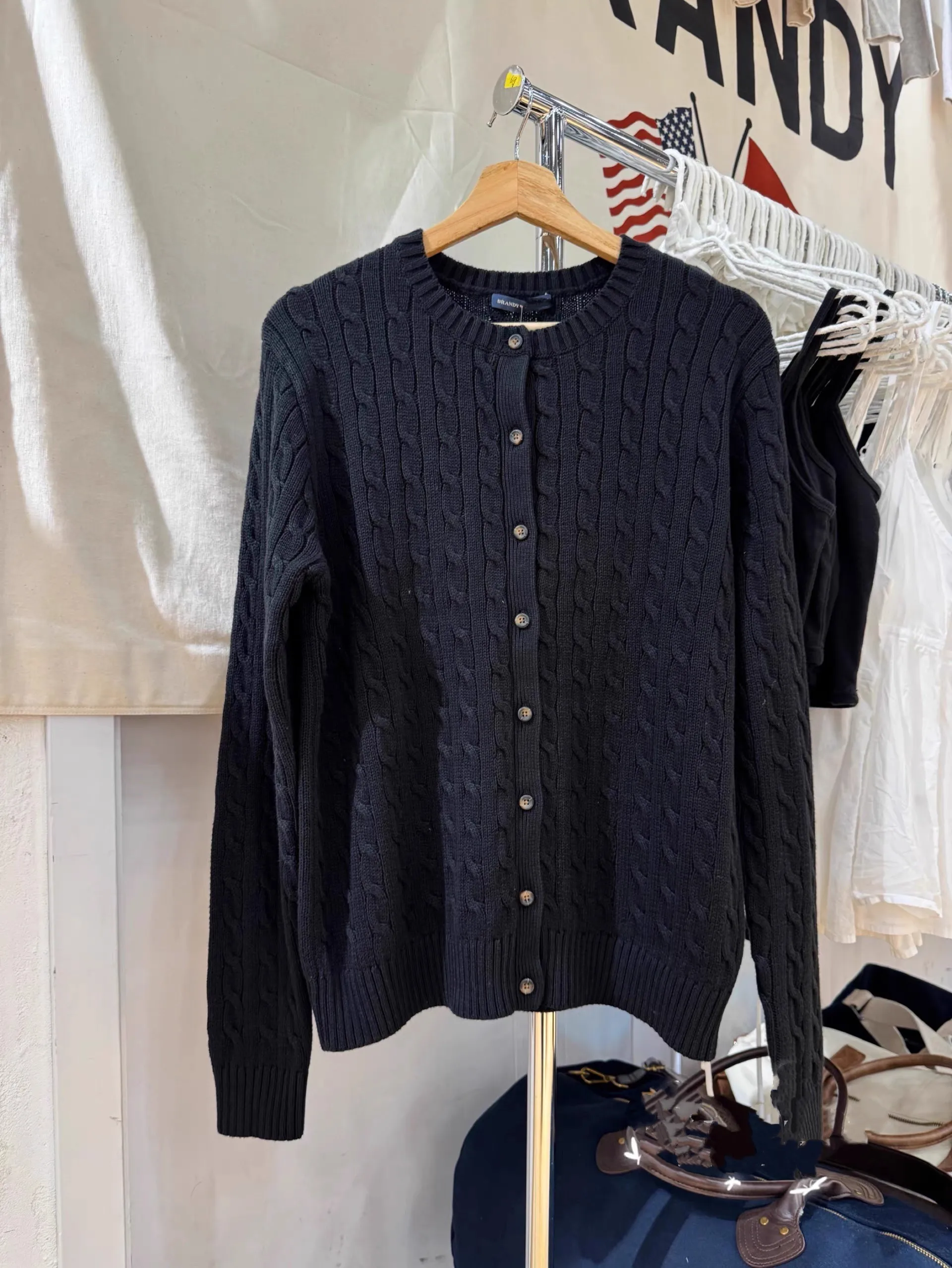 

Вязаный кардиган Bla, женский приталенный хлопковый длинный свитер на пуговицах, Jaet Old Money Sle с цветочным узором и открытой передней частью