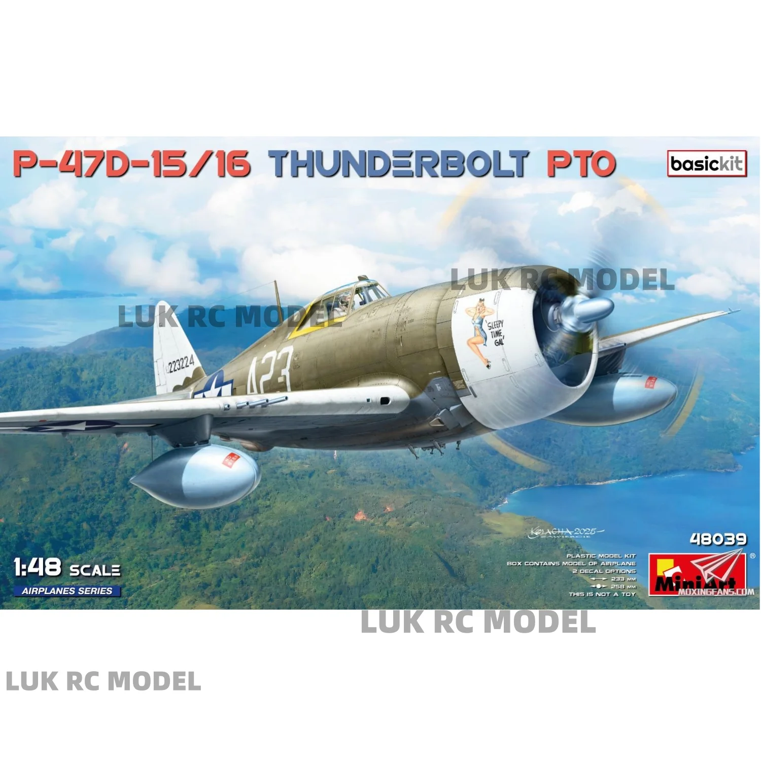Pre-sale MINIART 1/48 P-47D-15/16 PTO Lightning Fighter Aircraft Assembly Model Miniature Scene Static Model Educational Toys