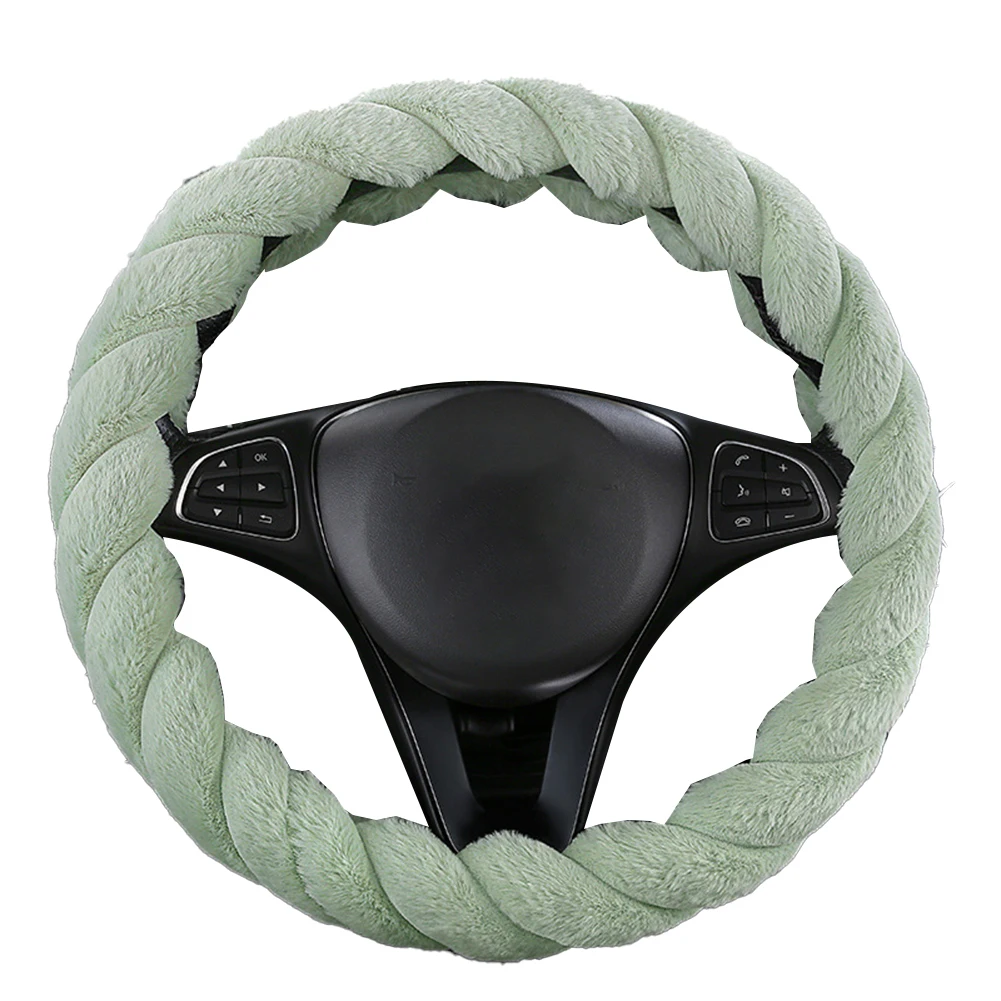 Enhance Your Car Interior with our Standard 15 Inch Size Twisted Steering Wheel Cover Luxurious and Comfortable view 2