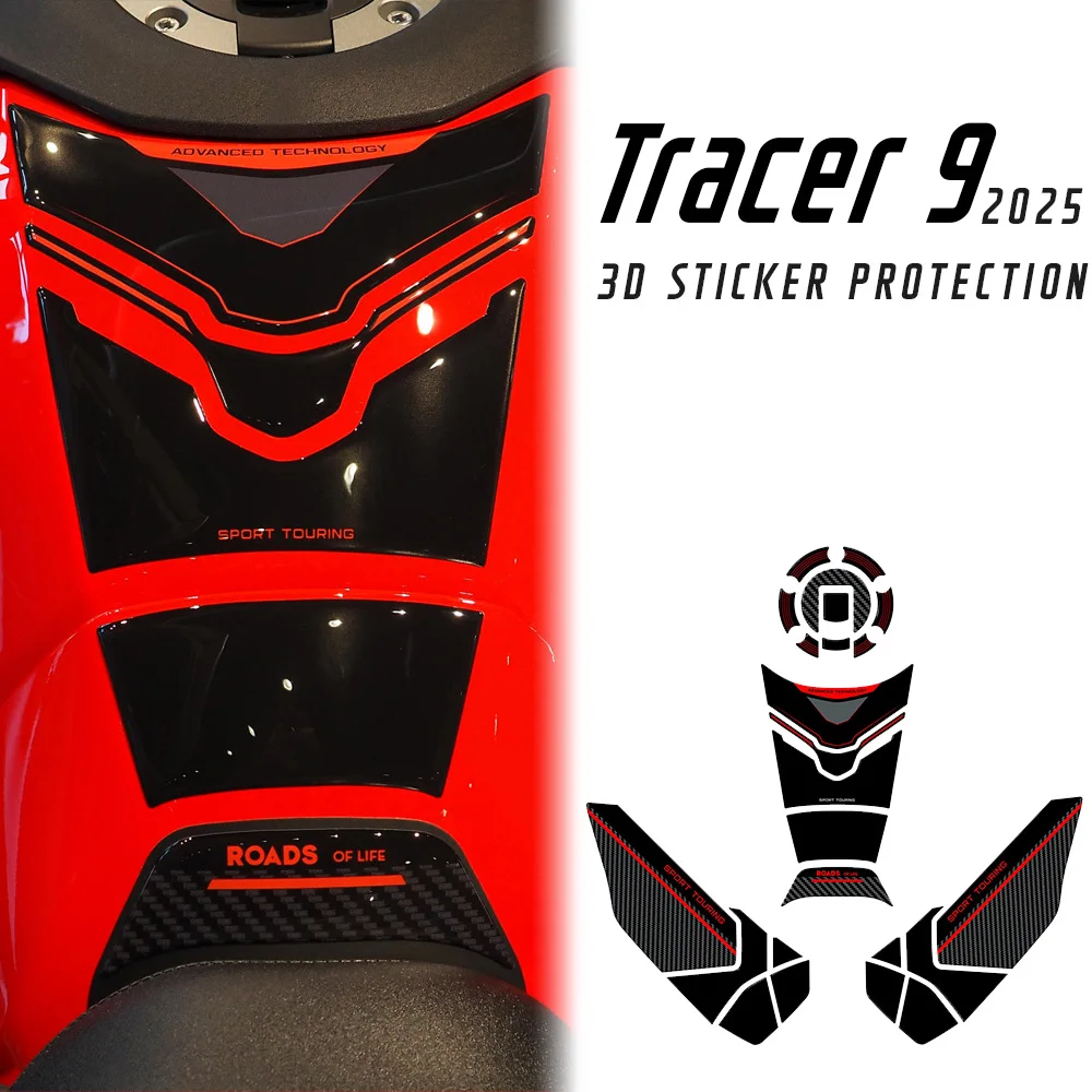 

Motorcycle Accessories 3D Sticker Protection Kit for Tracer 9 tank pad Anti-slip stickers Knee traction pad Tracer9 2025
