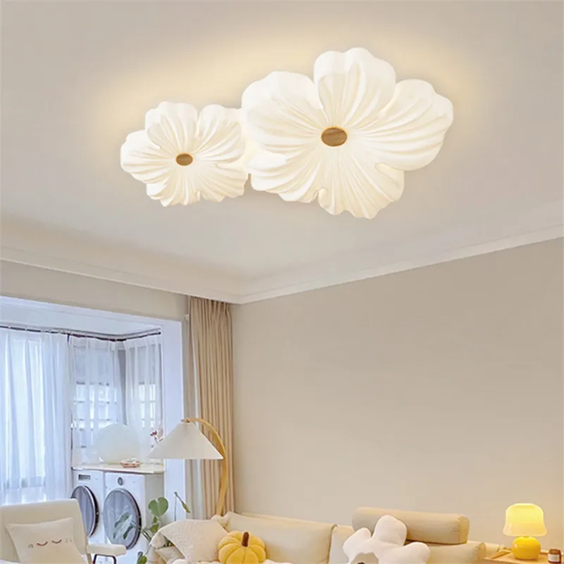 

Nordic flower ceiling light For children's room designer lowes lamp Living Room Bedroom LED eye care girl room decor light