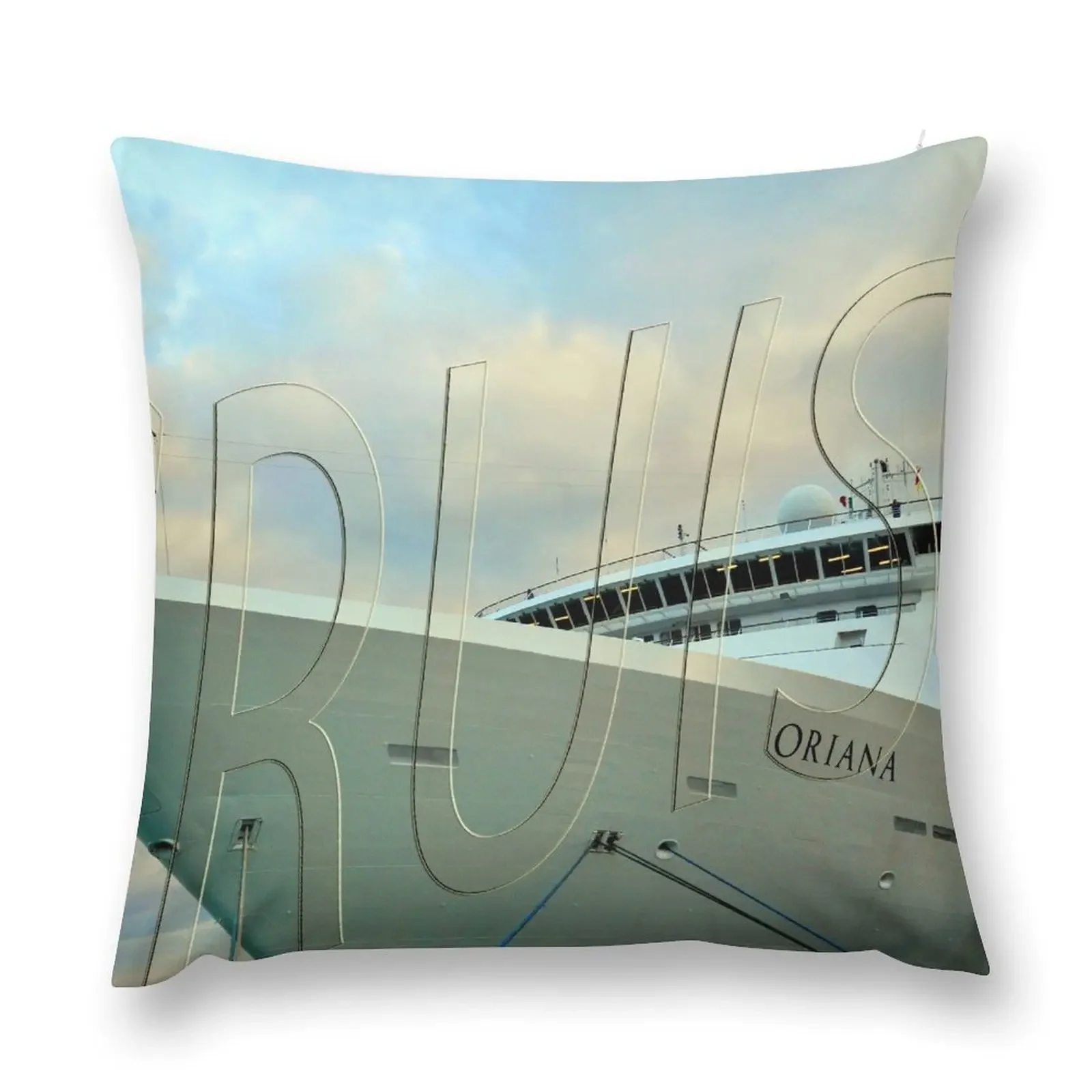 P&O Cruise ship Oriana, Civitavecchia, Italy Throw Pillow Pillow Case Christmas Cushion For Home Room decorating items pillow