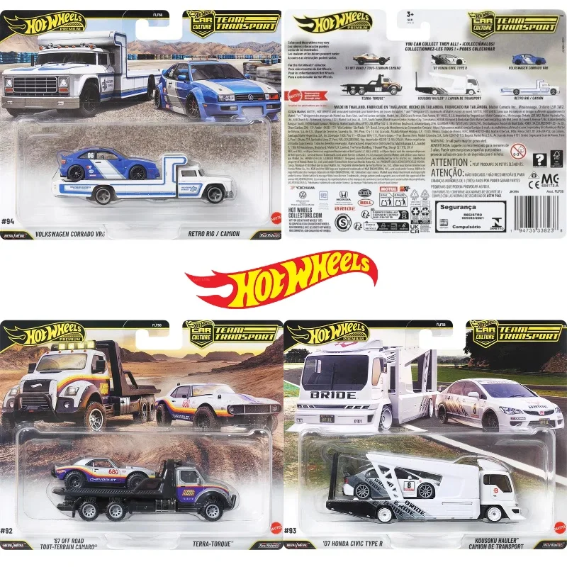 

Pre Sale Hot Wheels Car Culture FLF56 Team Transport Serise Die Cast Model Honda Civic Volkswagen Surprise Collection Gift Cars