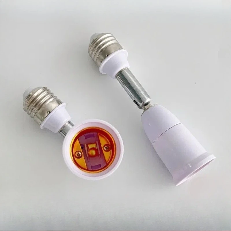 1-6PCS LED Light Bulb Lamp Holder Flexible Extension Adapter Socket Extend E27 to E27 Adapter Converter Wall Base Holder Screw