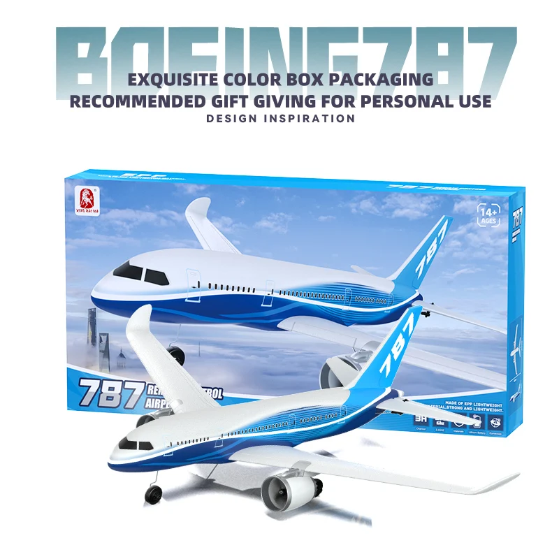 

Радиоуправляемая модель самолета Boeing 787 BM30, трехканальная, из пенопласта EPP, с фиксированным крылом, игрушка для пассажирских перевозок