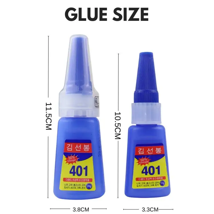 1pcs 12g/20g  Strong Transparent 401 Glue Soft Shoes Xin Manicure Repair Metal Plastic Accessories Multi-Functional Adhesive