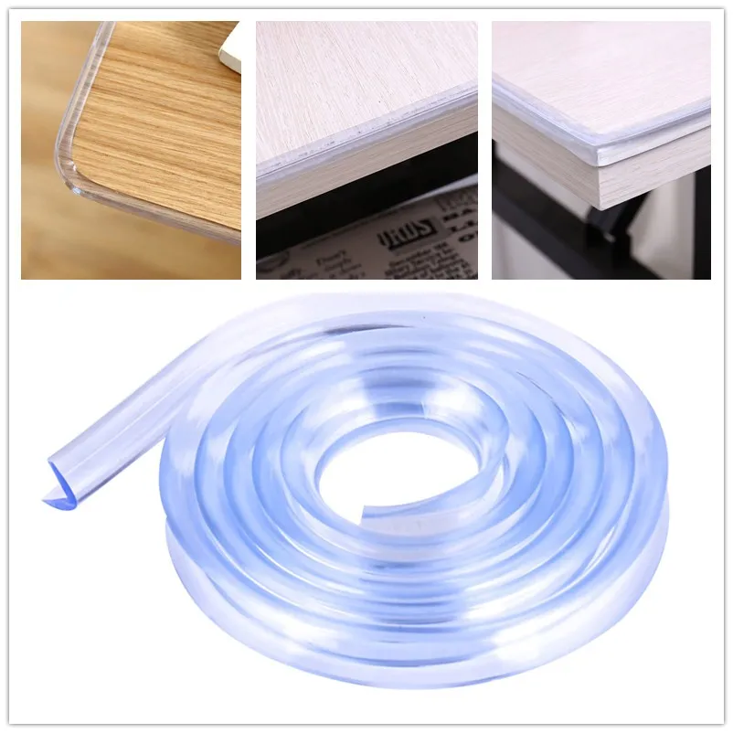 

2PCS Baby Bumper Strip Edge Protectors Soft Silicone Table Corner Furniture Kids Safety Proofing Anti Collision