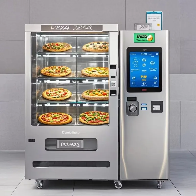 Customized CE Approved Wholesale New Trends Full Automatic Pizza Vending Machine for Hot Food