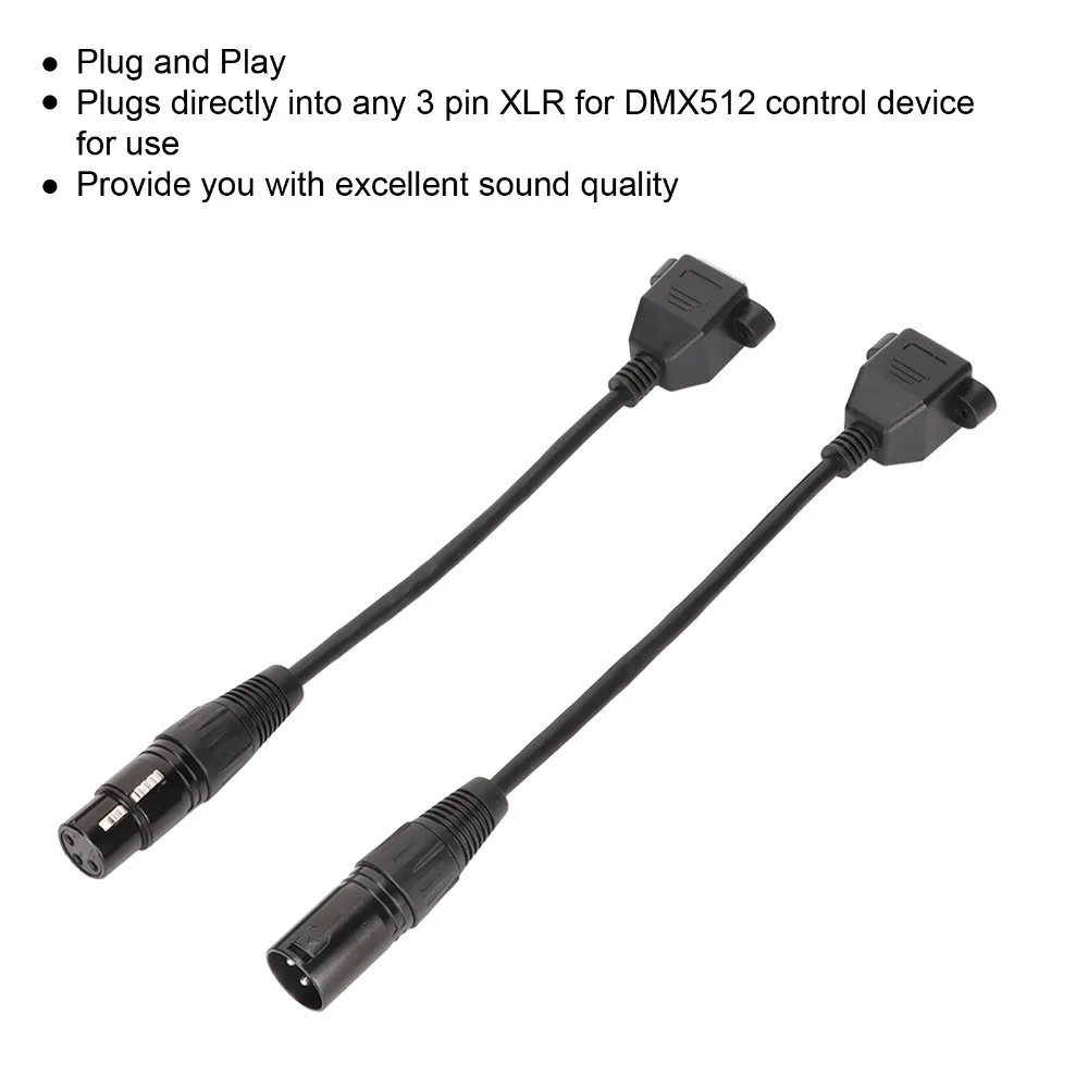 2PCS 3pin XLR3 to RJ45 Female Cable Plug and Play XLR Network Cord for LED Strip Recording Studio