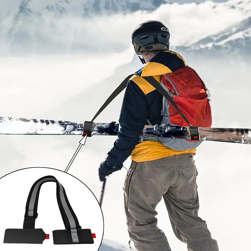 Pasek na narty Słupek do noszenia butów Słupek do noszenia butów Narciarstwo Ramię Lash Wytrzymały, wygodny pasek do noszenia na nartach