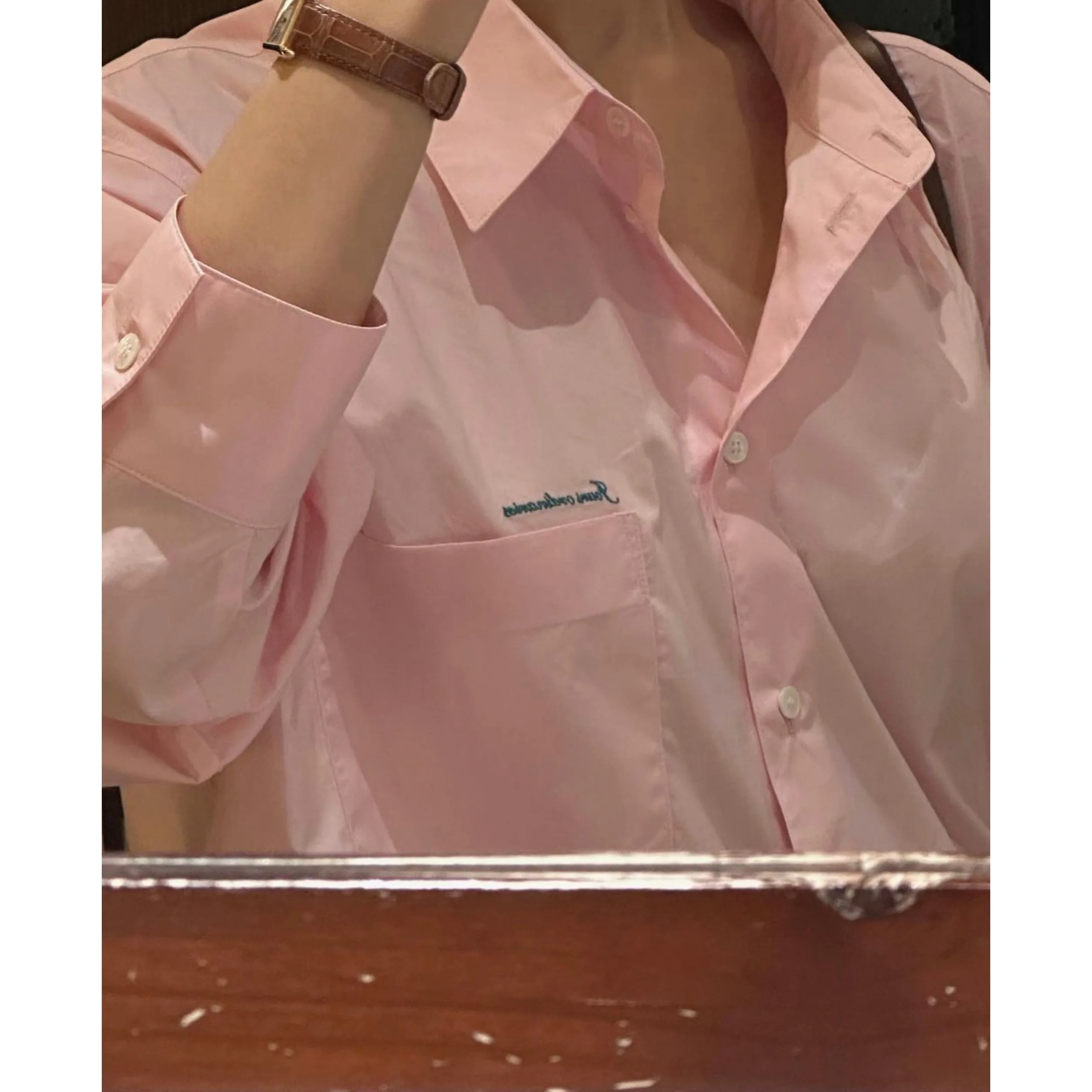 

Loose Casual Long Sve Embroidered irt Comfortable Lightweight Top Sun Protection Women's Premium Faion irt