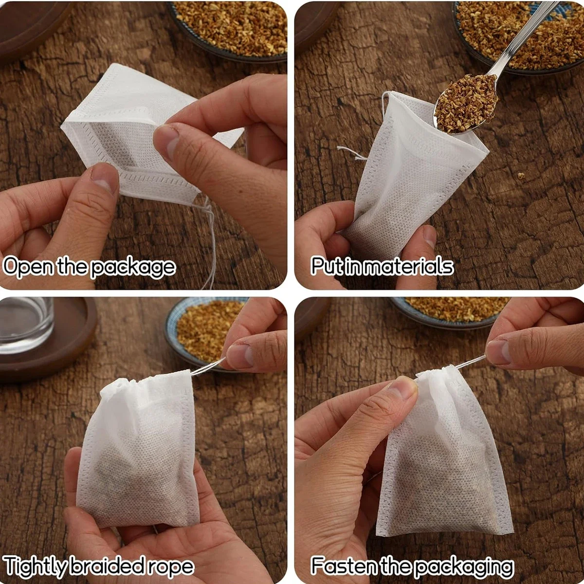 Unbleached Disposable Tea Bags Filter Bags for Tea Infuser Filter Paper Herb Loose Tea Empty Teabags Teaware Drinkware