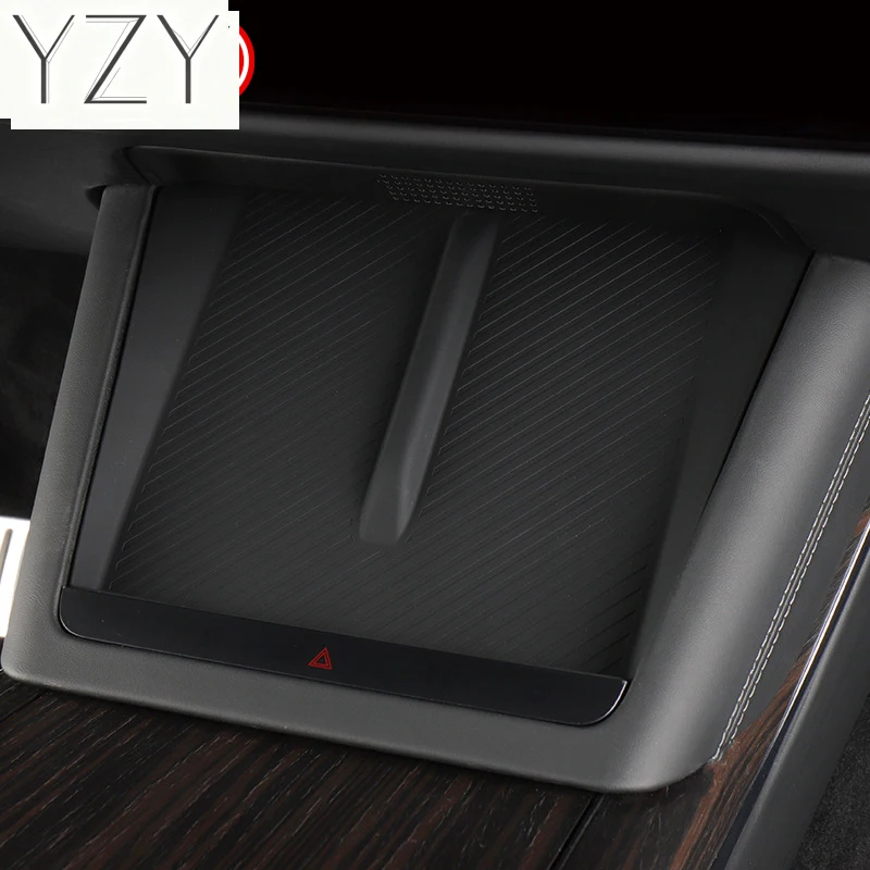 For Tesla Model X Model S 2023 Car Central Control Wireless Charging Silicone Pad Central Storage Dustproof Mat Acccessories