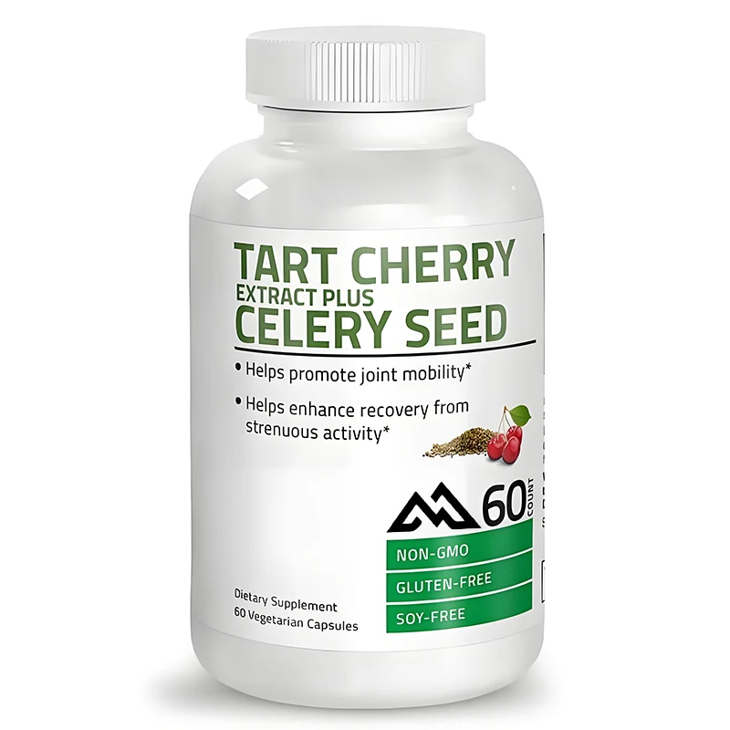 

Sour Cherry Extract+Celery Seed Capsules - Uric Acid Cleansing, Joint Activity Support Supplement 60 Vegetarian Capsules