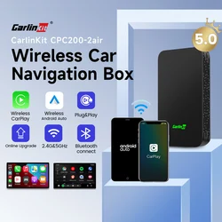 CarlinKit 5.0 2Air Wireless Adapter Wireless Android Auto &CarPlay Box Plug and Play WiFi Bluetooth Auto Connection For OEM Cars