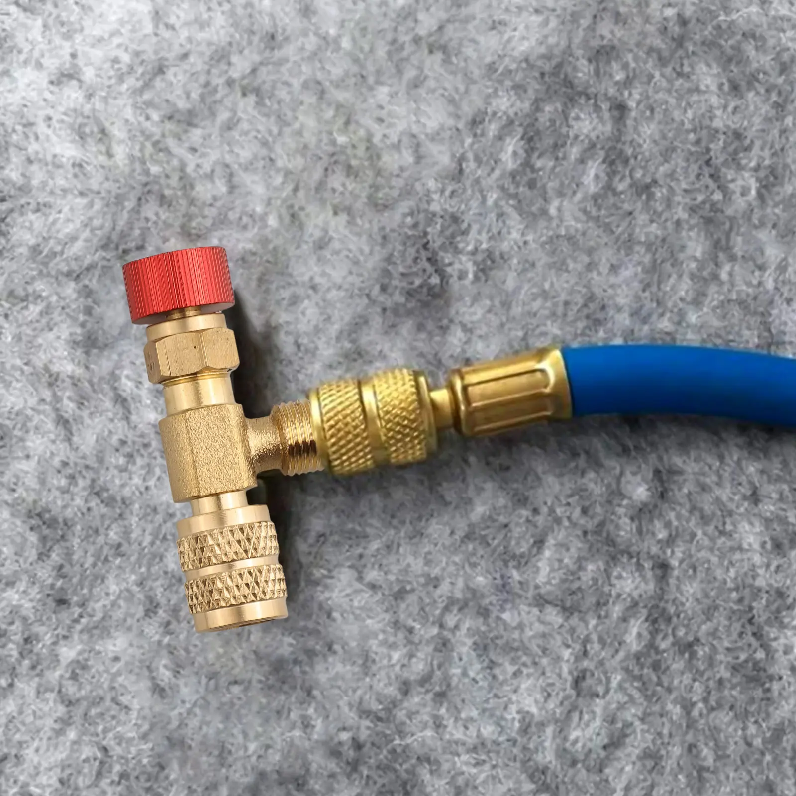 High Grade Brass Control Valve for Air Conditioning Fluoride Safety with Antifreeze Hand Valve R22R410 Connector