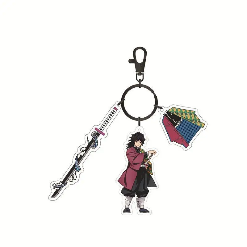 Anime Demon Slayer Animation Acryl Schlüsselanhänger Tanjiro Kamado Nezuko Kamado Schulranzen-Anhänger Cartoon-Charakter-Design Kindergeschenk – Detail 7