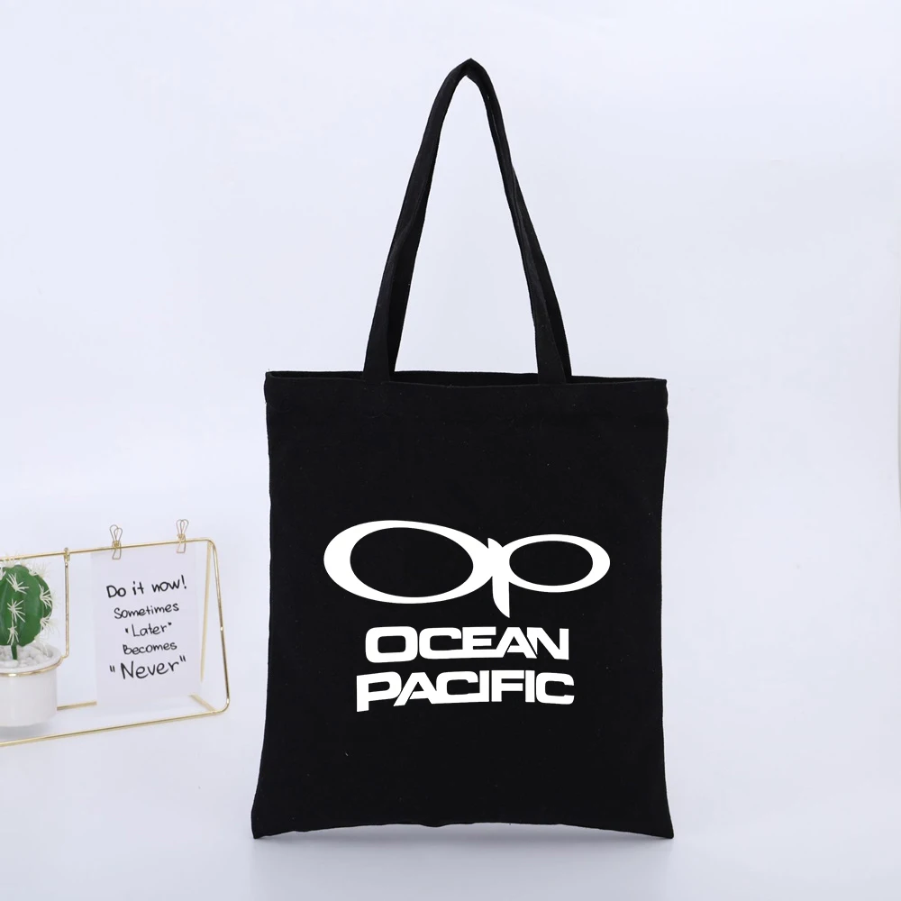 Men's Letter Print Black Canvas Tote Bag, Casual Style for Daily Shopping and Urban Outings