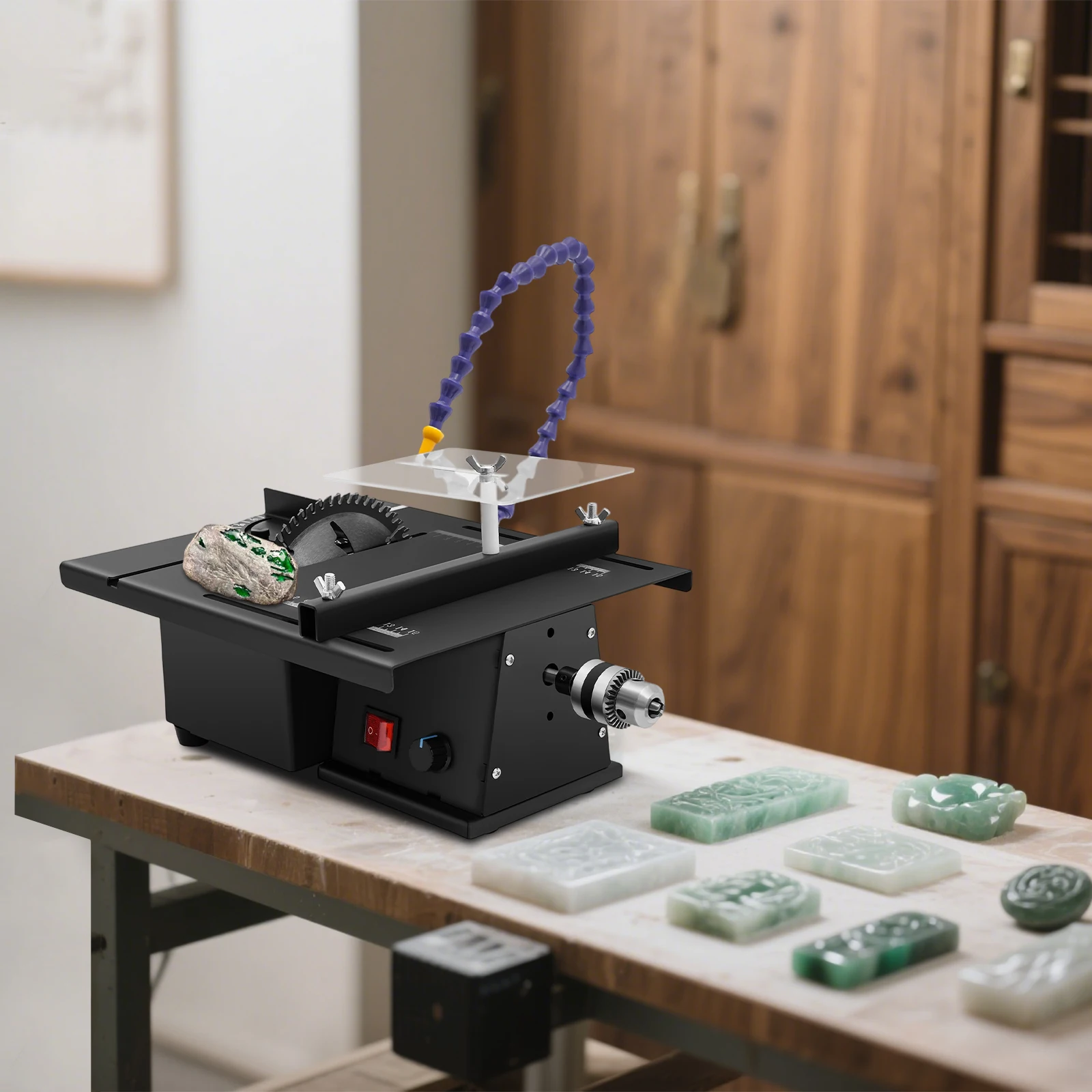 

Настольный гравировальный станок 1850 Вт с гибким валом для резьбы по нефриту, полировки, шлифовки, для ювелирных изделий, работы по дереву, поделок своими руками
