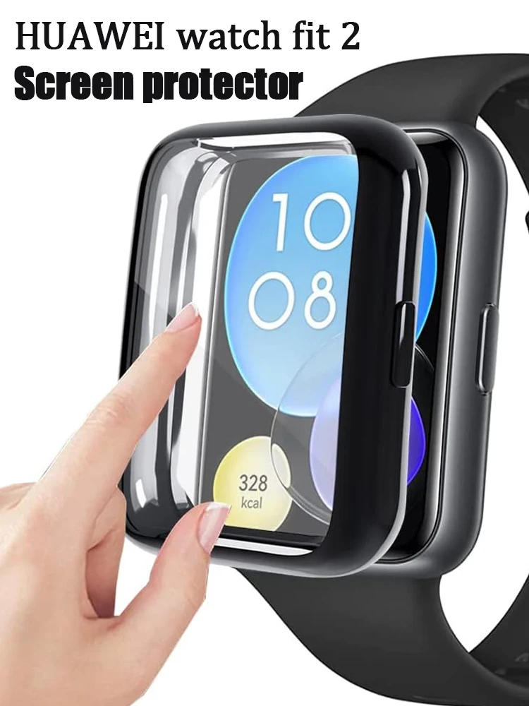 Cover For Huawei Watch fit 2 Case Accessories TPU Bumper Full All-Round Protective Screen Protector Huawei fit/fit2 band strap