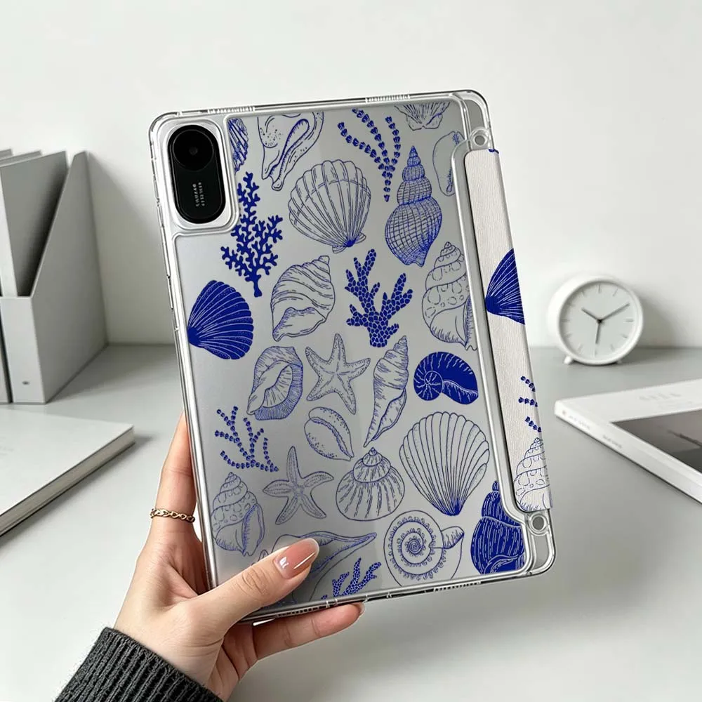 

Seashells Starfish Conch Shells For Xiaomi Mi Pad 8 7 6 5 Pro Redmi Pad SE 2 Poco Pad Foldable 3Y Tablet Case Soft