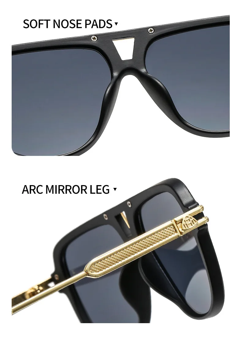 نظارات شمسية للرجال نظارات شمسية للنساء على طراز الهيب هوب الشرير الكلاسيكي، مناسبة لتسلق الجبال والسياحة واستخدام الشاطئ