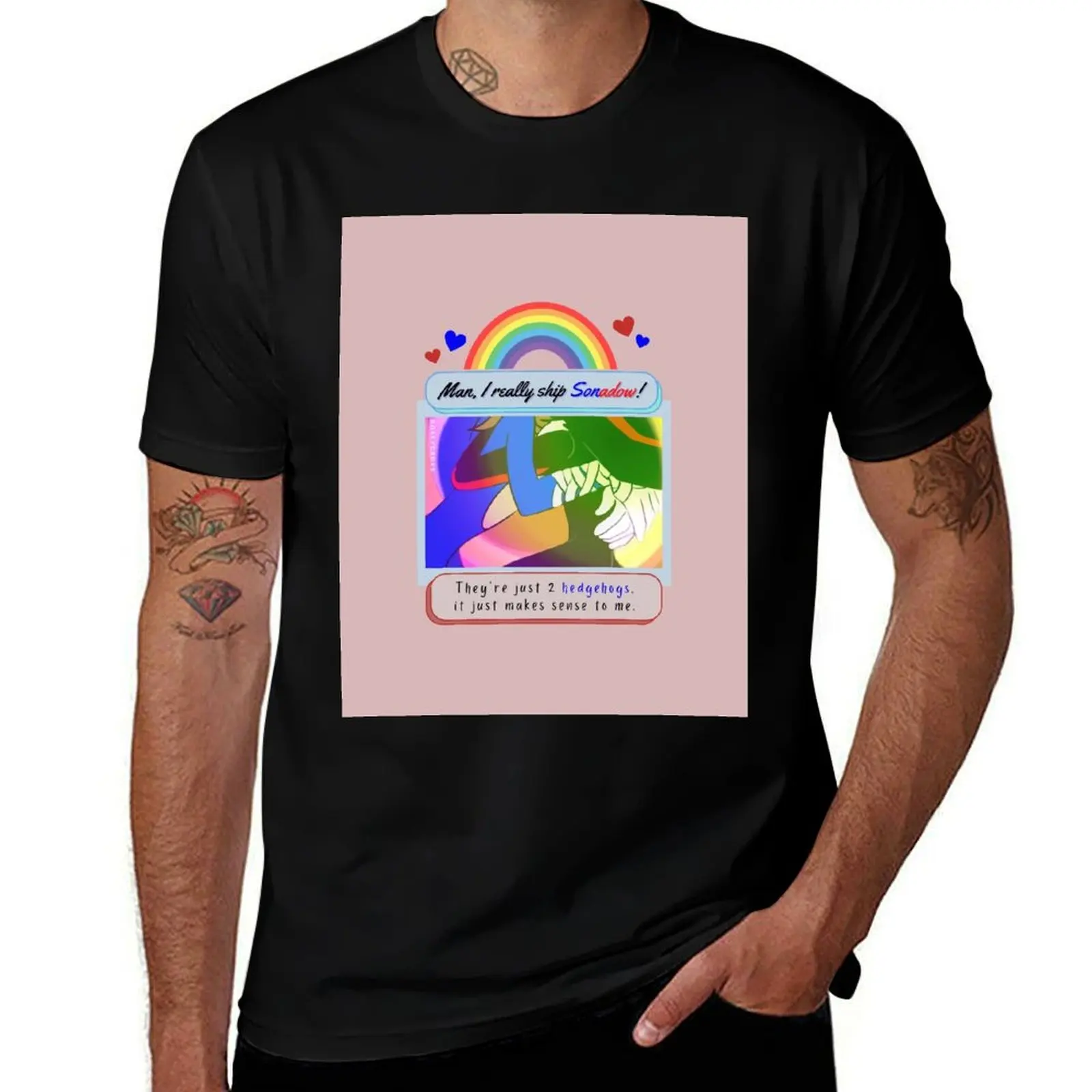 

Man, I really ship Sonadow! T-Shirt Functional Casual Short Sleeve Tee