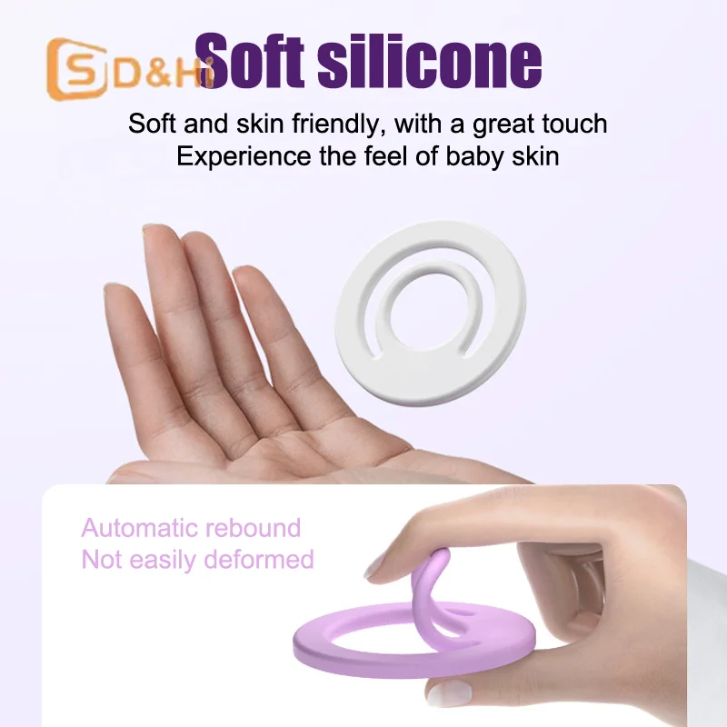 

Magnetic Silicone Phone Finger Rings TPU Circular Grip Holder Rack Bracket For Magsafe For IPhone For Samsung Huawei Xiaomi