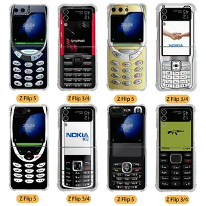 Weiche Anti-Boden-Hinterdeckel für Samsung Galaxy Z Flip, Retro-Telefonbox, alte Nostalgie, N-Nokias, PC, 3, 4, 5, 6 Hauptdelefonverkauf Nokia - №3