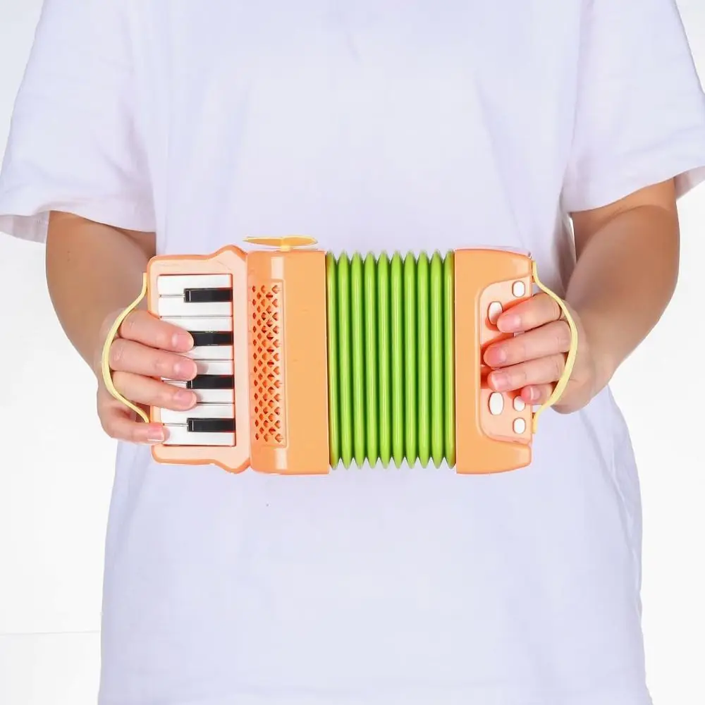 小型アコーディオン-グリップ練習用インタラクティブ子供用アコーディオン楽器-コンパクトな音楽教育用楽器