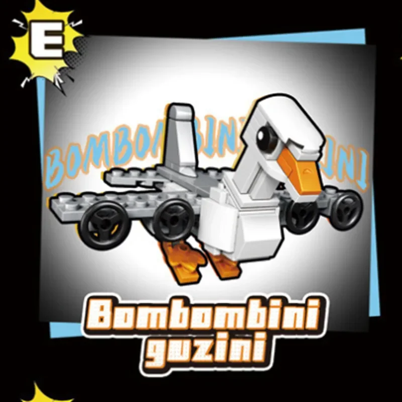 MOC Italienische Brainrot Ziegel Tung Tung Sahur Figuren Tralalero Tralala DIY Bausteine für Jungen Geburtstag Ziegel Spielzeug Geschenke