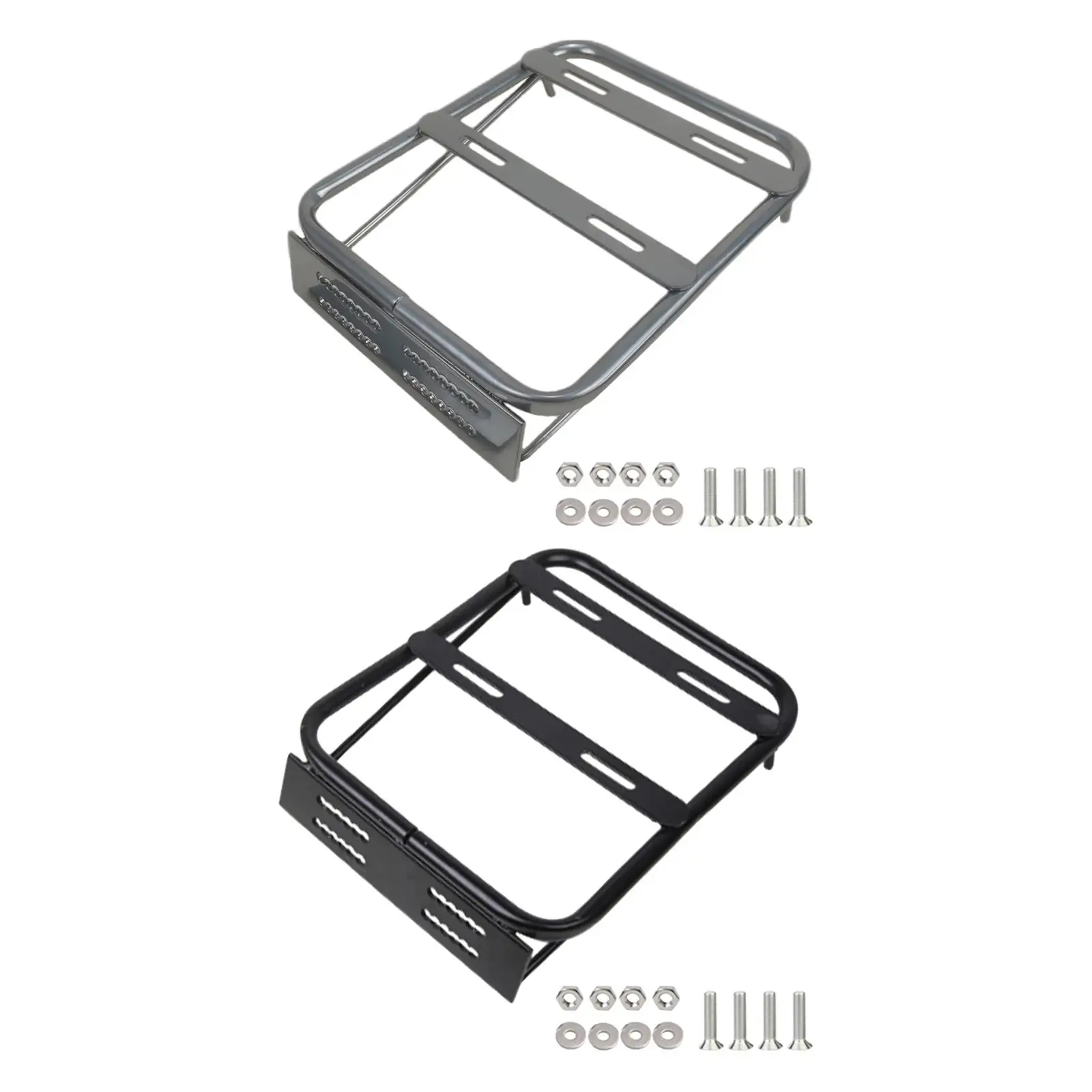 Motorcycle Rear Luggage Rack Detachable Sturdy with Screw Carrier Holder Plate Base Basket Rack Frame Backrest Storage Box Rack